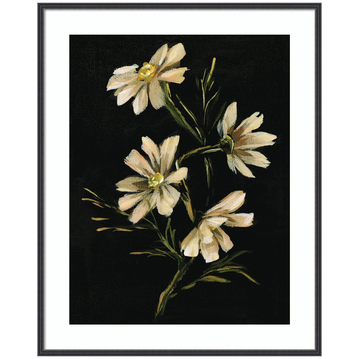 Framed Art Moody Floral 4 by Annie Quigley
