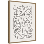 Connected Lines by Gabrielly Guedes Framed Canvas Wall Art Print