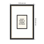 Everything is Figureoutable Positive Quote Black and White by Lucky Guava Framed Wall Art Print