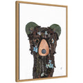 Black Bear by Madeline Jeppesen Framed Canvas Wall Art Print