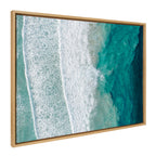 Sylvie Ocean Waves by the Bay Framed Canvas by The Creative Bunch Studio