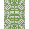 10' X 14' Green And Ivory Animal Print Washable Indoor Outdoor Area Rug