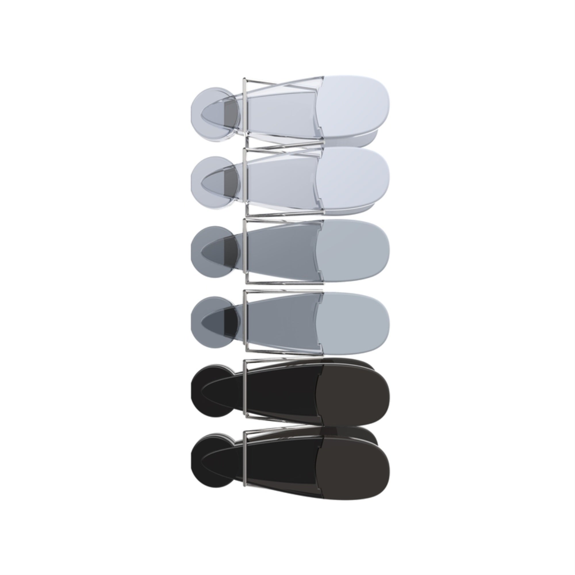 BAG CLIPS BLACK/GRAY 6PC (Pack of 1)