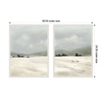 Sylvie Beaded December Mist - 2 Piece Framed Canvas Art Set by Mackenzie Nelson