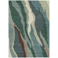 8' X 10' Sage Brown And Beige Abstract Washable Indoor Outdoor Area Rug