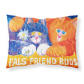 'Caroline'S Treasures 6029Pillowcase Cats Pals Friends Buds Moisture Wicking Fabric Standard Pillowcase, Large, Multicolor'