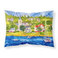 'Caroline'S Treasures 6031Pillowcase Harbor Scene With Sailboat Moisture Wicking Fabric Standard Pillowcase, Large, Multicolor'