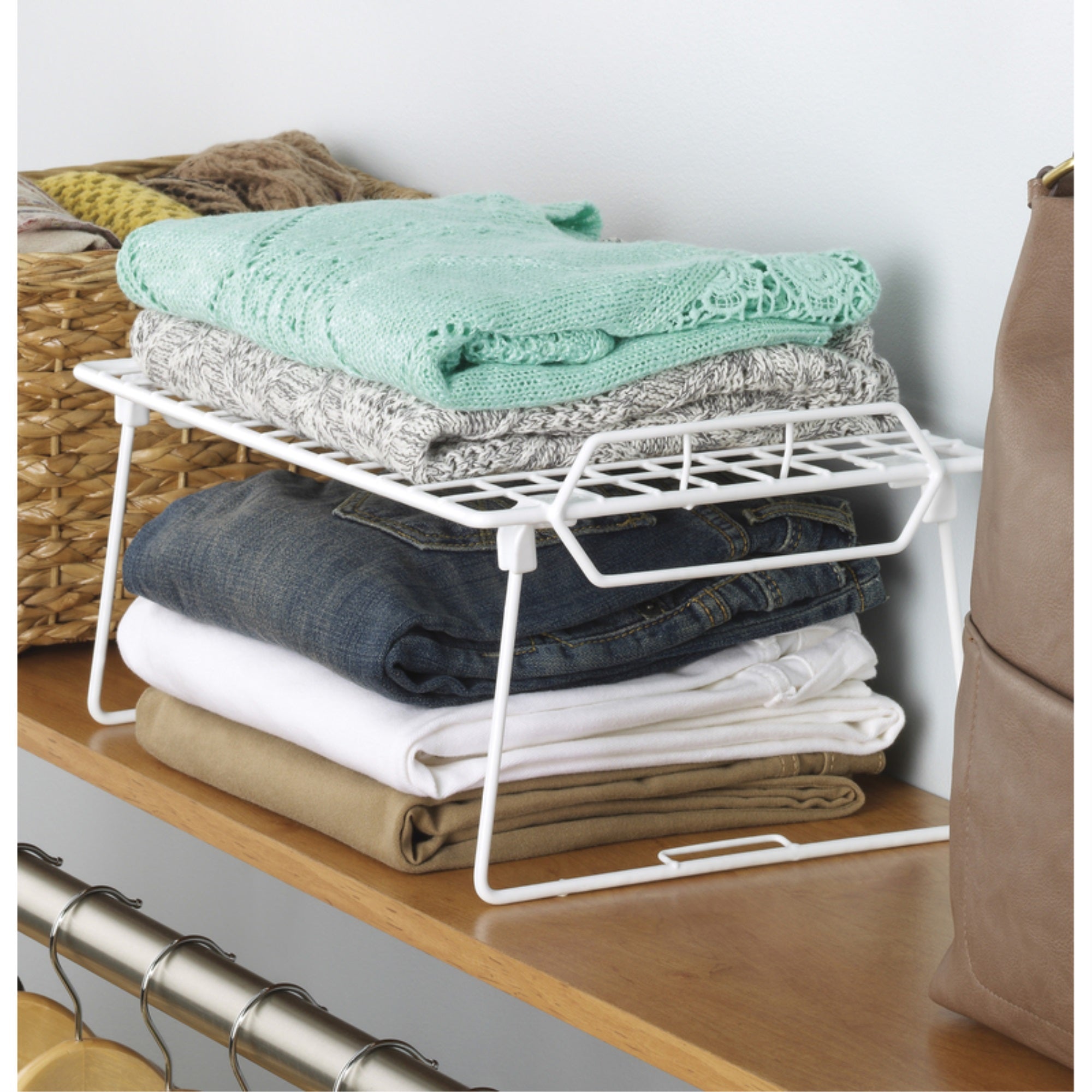 STACKABLE SHELF WHT 8H (Pack of 1)