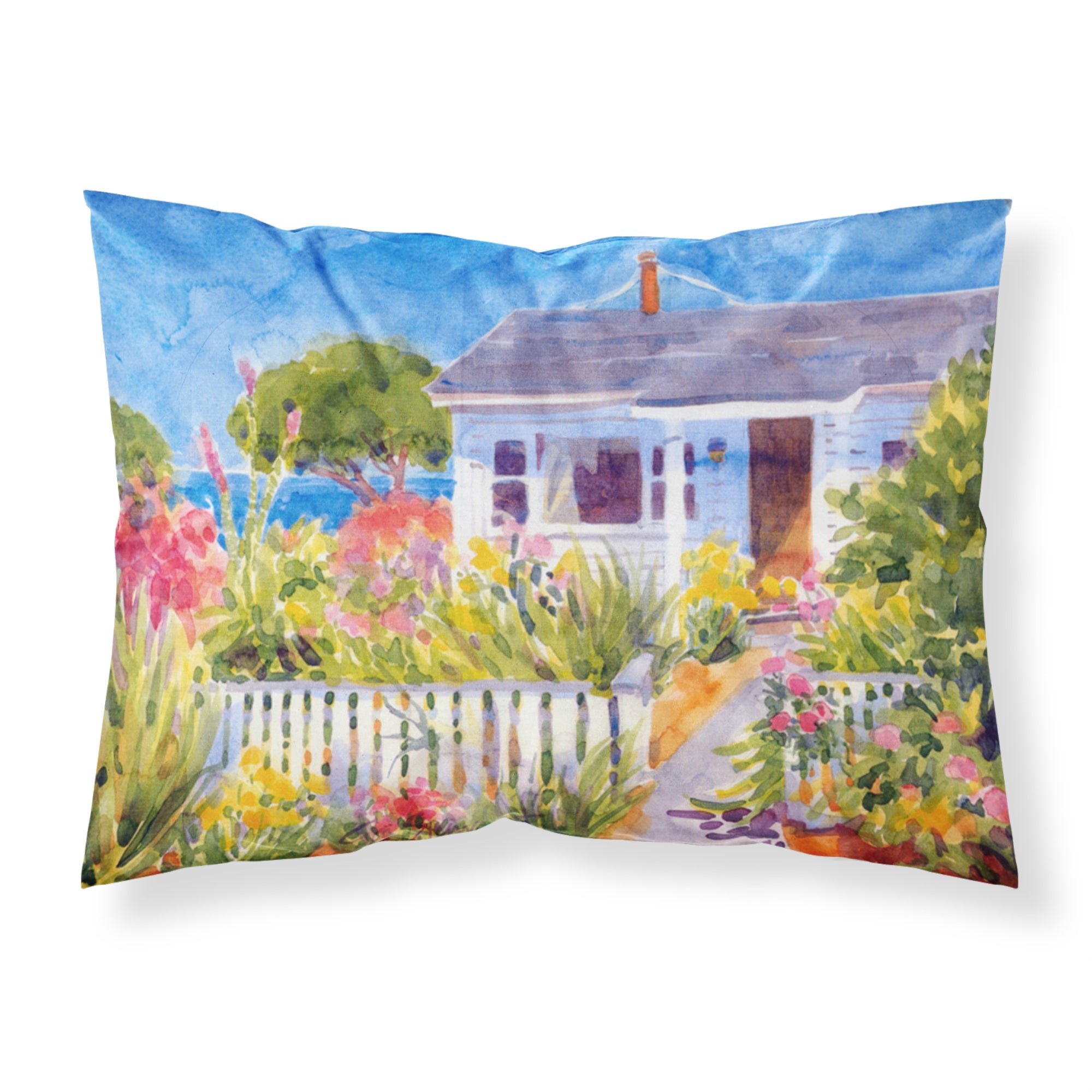 'Caroline'S Treasures 6034Pillowcase Seaside Beach Cottage Moisture Wicking Fabric Standard Pillowcase, Large, Multicolor'