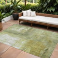 10' X 14' Sage Ivory And Brown Abstract Washable Indoor Outdoor Area Rug