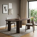 91 Brown Solid Wood Oval Dining Table