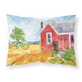 'Caroline'S Treasures 6041Pillowcase Old Red Cottage At The Lake Beach Moisture Wicking Fabric Standard Pillowcase, Large, Mult