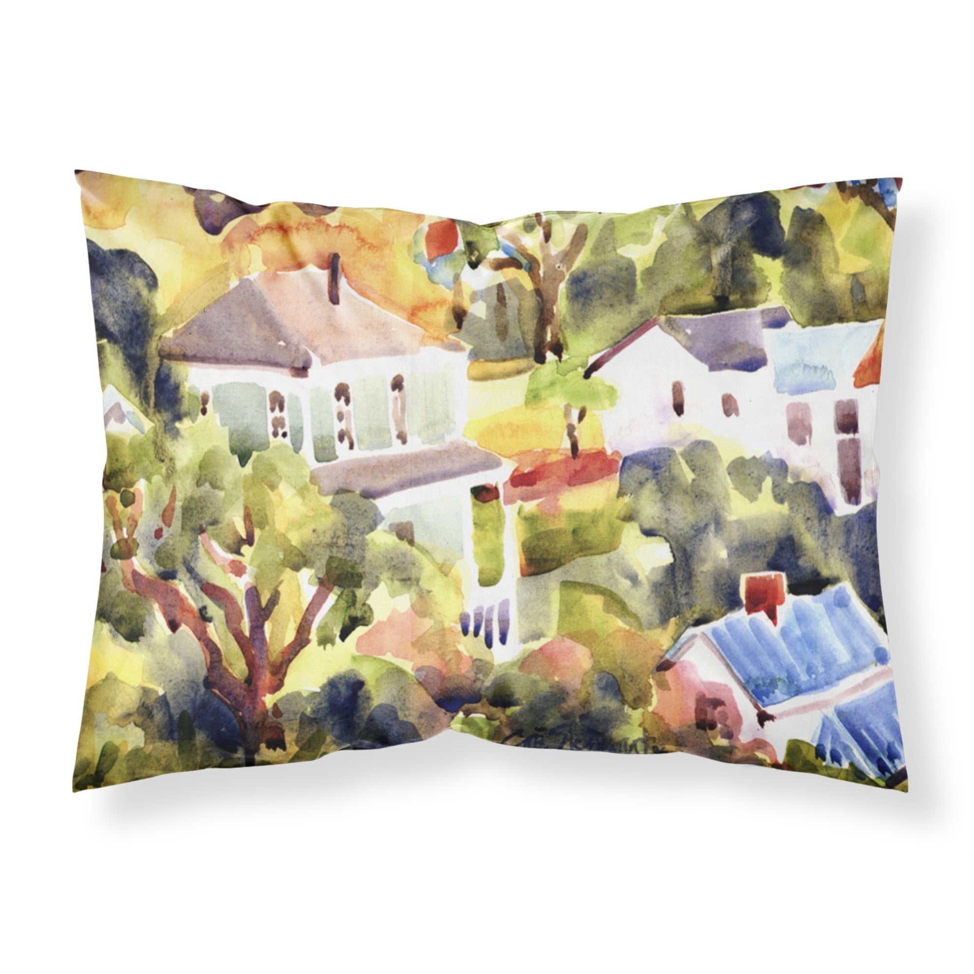 'Caroline'S Treasures 6046Pillowcase Houses Moisture Wicking Fabric Standard Pillowcase, Large, Multicolor'