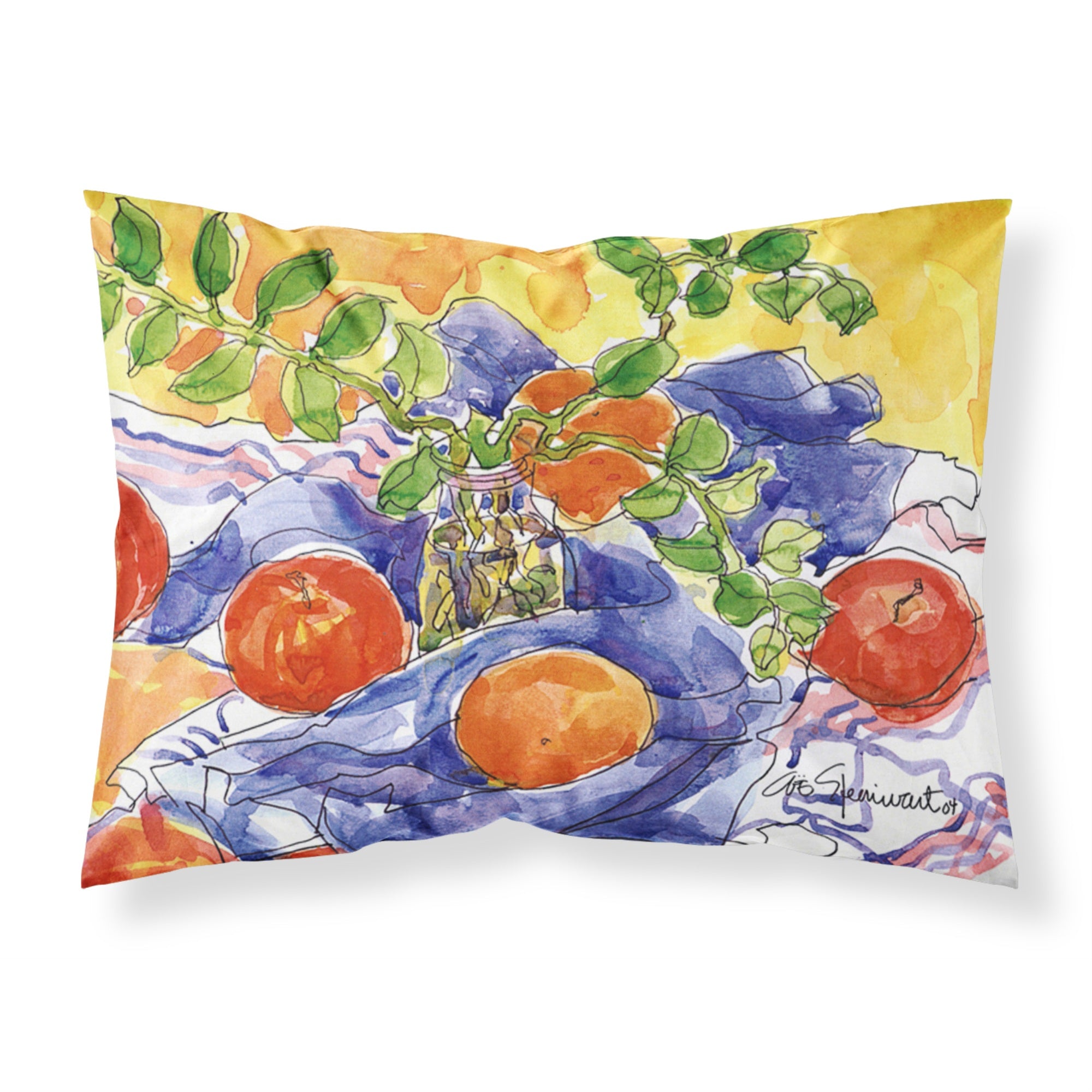 'Caroline'S Treasures 6047Pillowcase Apples Moisture Wicking Fabric Standard Pillowcase, Large, Multicolor'