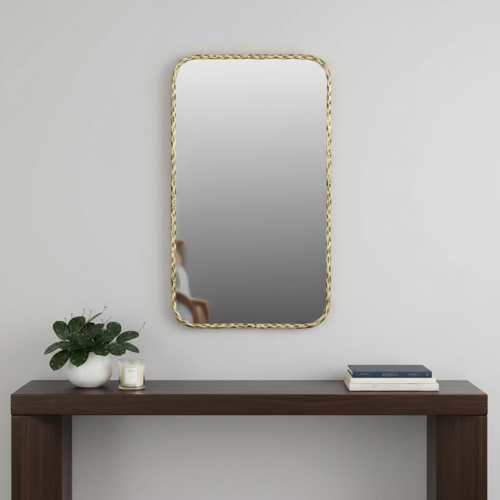 48 Brass Iron Framed Accent Mirror