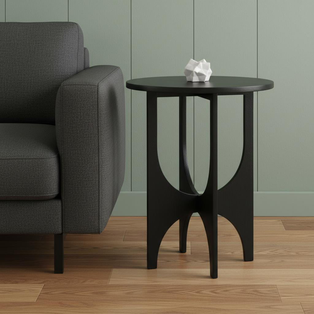 18 Black Iron and Metal Tray Table