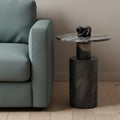 16 Gray Stone and Wood Tray Table