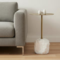 15 Gold and White Iron and Wood Tray Table