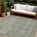 10' X 14' Sage And Ivory Abstract Washable Indoor Outdoor Area Rug