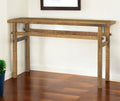 54'' Brown Solid Wood Distressed Console Table