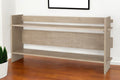 76'' Light Gray Solid Wood Distressed Solid Console Table With Shelf
