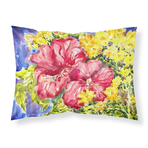 'Caroline'S Treasures 6056Pillowcase Flower-Hibiscus Moisture Wicking Fabric Standard Pillowcase, Large, Multicolor'
