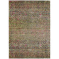 8' X 10' Artichoke Green And Hot Pink Floral Washable Indoor Outdoor Area Rug