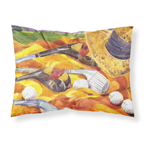 'Caroline'S Treasures 6063Pillowcase Golf Clubs Golfer Moisture Wicking Fabric Standard Pillowcase, Large, Multicolor'