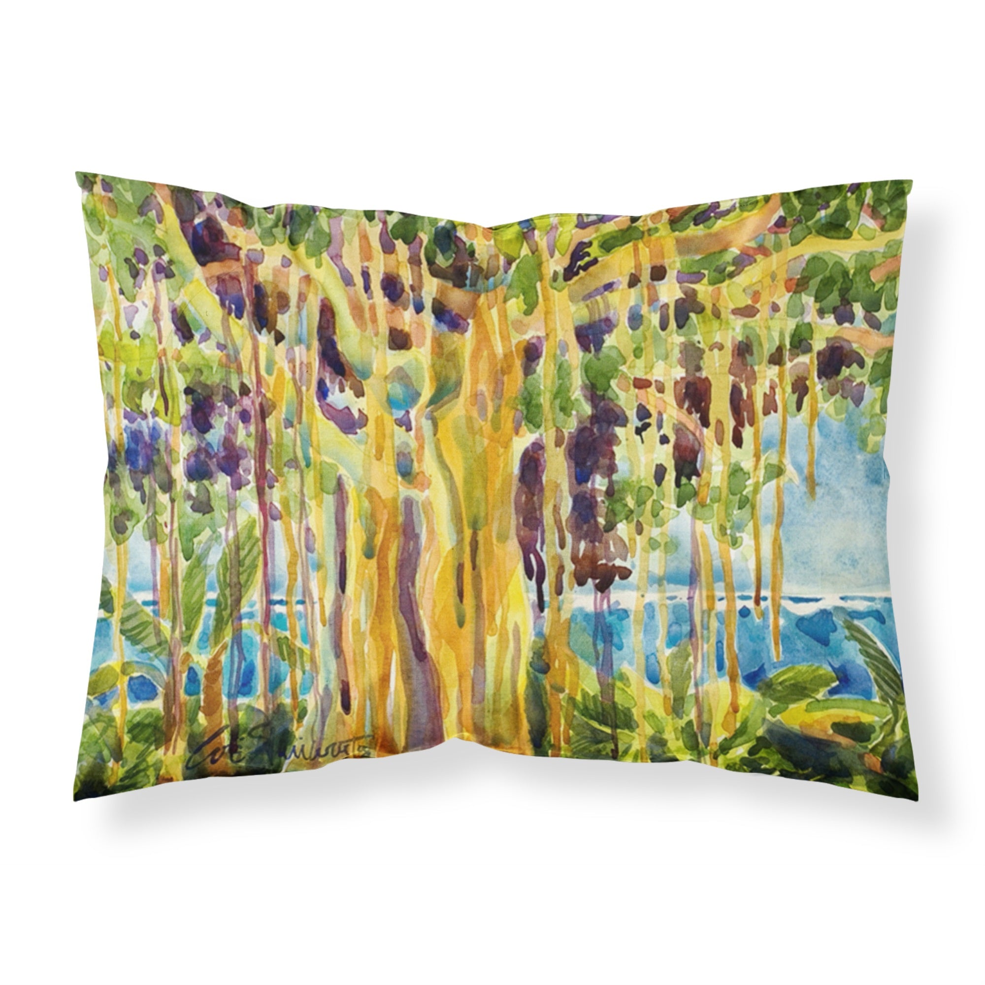 'Caroline'S Treasures 6064Pillowcase Tree-Banyan Tree Moisture Wicking Fabric Standard Pillowcase, Large, Multicolor'