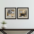 Set Of Two Abstract Expressions Brown Framed Wall Art