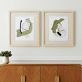 Set Of Two Sage Treasures I Brown Framed Wall Art