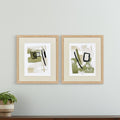 Set Of Two Sage Treasures II Brown Framed Wall Art