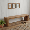 69 Natural and Brown Wood Distressed Reclaimed Wood Bench