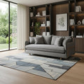 84 Gray Fabric Sofa With Brown Legs