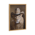 Gallery Lion Wearing a Western Cowboy Hat Print by The Creative Bunch Studio