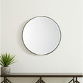 24 Gold Metal Round Framed Accent Mirror