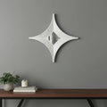 17 White Solid Wood Star Framed Accent Mirror