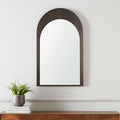 48 Brown Solid Wood Arch Framed Accent Mirror