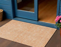 3 X 5 Salmon Floral Washable Indoor Outdoor Area Rug
