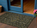 3 X 5 Charcoal Medallion Washable Indoor Outdoor Area Rug