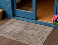 3 X 5 Brown Oriental Washable Indoor Outdoor Area Rug