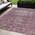 5 X 8 Merlot Oriental Washable Indoor Outdoor Area Rug
