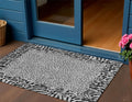 3 X 5 Gray Animal Print Washable Indoor Outdoor Area Rug