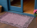 3 X 5 Pink Animal Print Washable Indoor Outdoor Area Rug