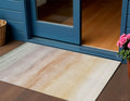 3 X 5 Coral Striped Washable Indoor Outdoor Area Rug