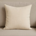 22 Cream Cotton Blend Throw Pillow Cover with Texture