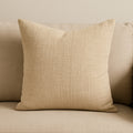 22 Beige Cotton Blend Throw Pillow Cover with Texture