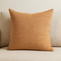 22 Rust Linen Throw Pillow Cover with Texture
