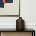 9 Antiqued Gold Metal Cylinder Table Vase
