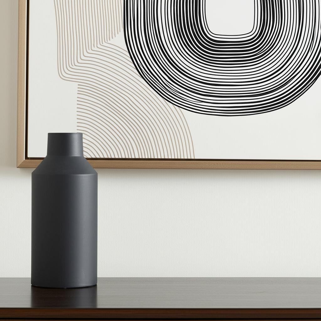 14 Black Metal Table Vase